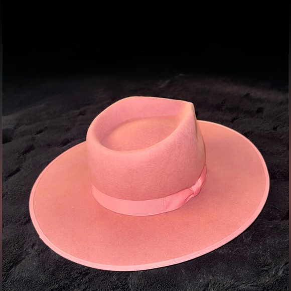 Lack of Color ? Rose Pink Fedora Rancher Hat ? Size Medium 57cm ? Bow Ribbon main image 5